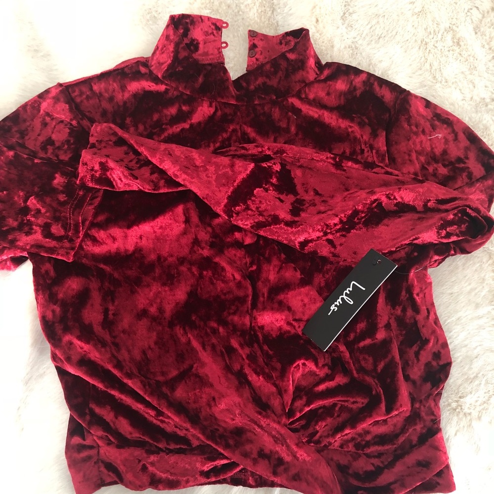 Lulus red velvet top